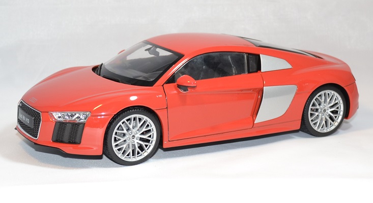 Audi r8 welly v10 2016 rouge 1 18 autominiature01 1