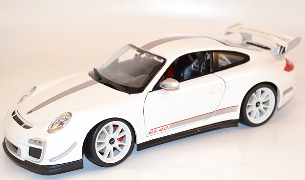 Porsche 911-997 Gt3 RS 4.0l blanche miniature bburago 1/18