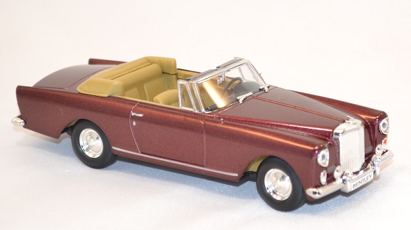 Bentley s2 continental dhc bordeaux 1961 miniature yatming signature 1 43 2 