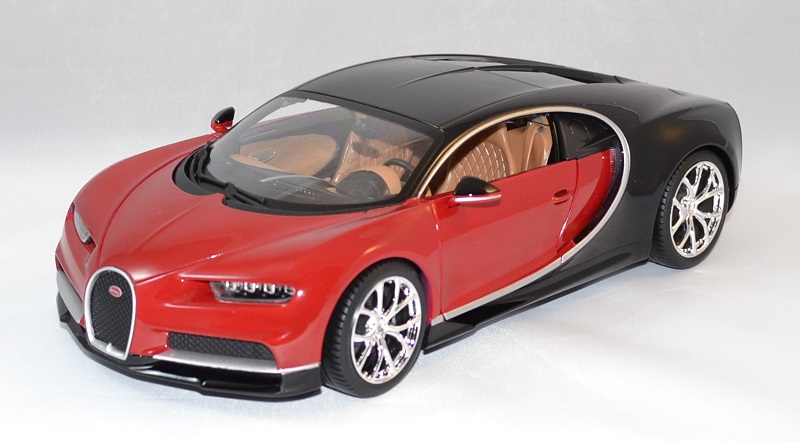 Bugatti chiron rouge voiture miniature Bburago 1/18