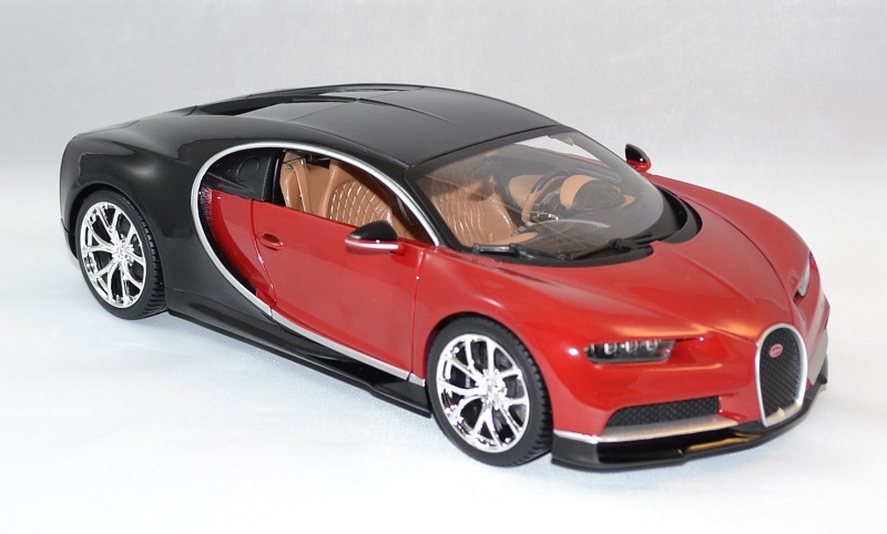 Bugatti chiron rouge voiture miniature Bburago 1/18