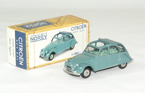 Citroen 2cv azl 1966 vert norev 1 43 autominiature01 1 