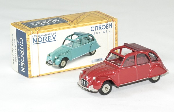 Citroen 2cv azl rouge 1968 norev 1 43 autominiature01 1 
