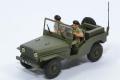 Delahaye jeep militaire avec 2 soldats