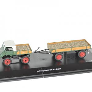 mercedes-benz U401 Unimog avec remorque et patates 750pcs