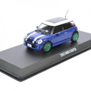 Mini Cooper S bleu the italian job film 2003