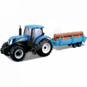 New holland t7000 avec rondins