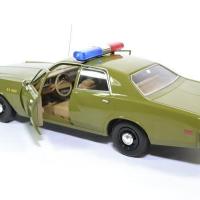Plymouth fury a team 1977 police militaire greenlight 1 18 autominiature01 19053 4 