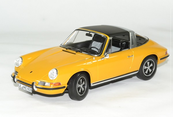 Porsche 911 e targa orange 1969 norev 1 18 autominiature01 1