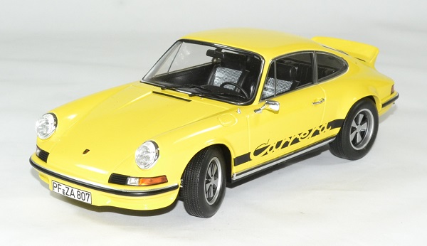Porsche 911 rs jaune touring 1973 norev 1 18 autominiature01 1