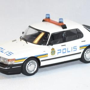 Saab 900i police suède 1987 ixo 1/43